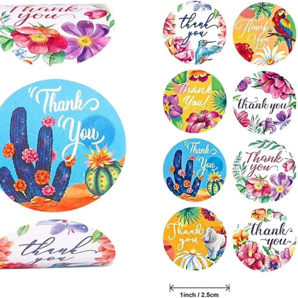 3/$15 - NEW! 50 Count THANK YOU Stickers - 1